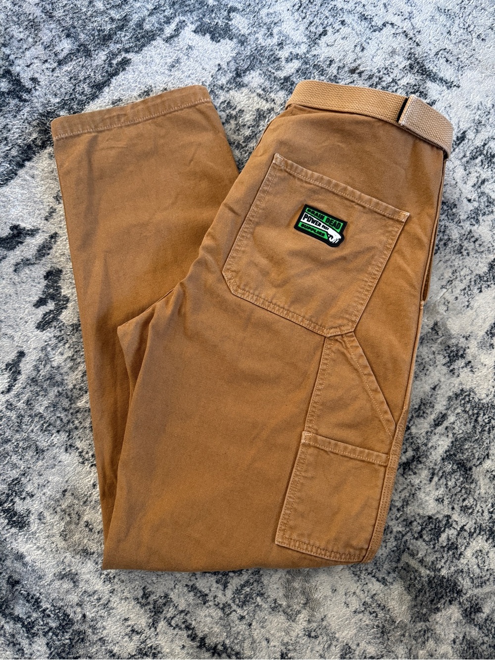 Brain Dead Brown Canvas Adjustable Carpenter Pants